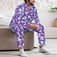 thumbnail image 7 of Hirioo Skull mushroom colorful for Men's Pajama Sets 2 Piece Pjs Men's Long-Sleeved Pajama Set Button Down Sleepwear,S-XXL-X-Large, 7 of 7