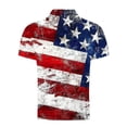 thumbnail image 5 of Men's & Big Short Sleeve Mesh Golf Shirts UPF 50+ Raglan Patriotic American Graphic Polo Shirt (S-5XL) Black, 5 of 5
