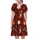 thumbnail image 1 of Balery Fire Extinguisher Vestidos sueltos de manga corta para mujer, vestidos de verano 2025, vestidos casuales de corte A con vuelo., 1 of 6