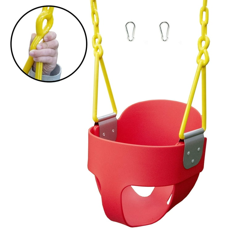 Squirrel Products High Back Full Bucket Toddler Swing with