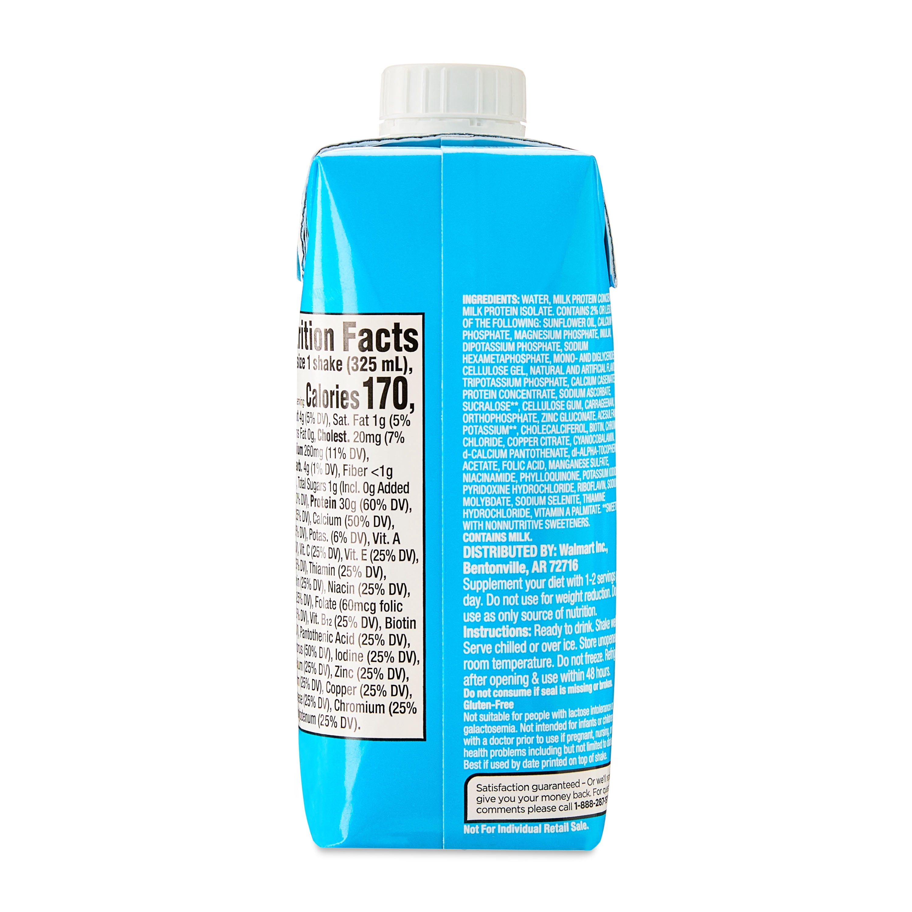 Equate High Performance Protein Shake, Caramel, 44 oz., 4 ct.