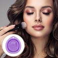thumbnail image 2 of Unique Bargains Teardrop Shape Makeup Brush Cleaning Mat 1 Pc Purple, 2 of 6