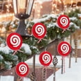 thumbnail image 3 of F Red White Plush Candy Christmas Ball Picks With Hollow Design, Festive Ornament And Plastic Material For Tree Decor And Gift Wrapping 17.72X7.87X2.16In 0.07Lb, 3 of 6