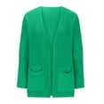 thumbnail image 6 of Womens Fall Fashion 2025 Cardigan Sweaters for Women Solid Color Knitted Pocket Cardigan Sweater Loose Knit Sweater Jacket, 6 of 7