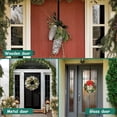 thumbnail image 5 of Triani Double Side Wreath Hanger 15" Large Wreath Metal Hook for Wreath Front Door Holds 2 Wreaths with This 2 Sided Hanger Christmas Home Office Wall Wedding(Black), 5 of 7