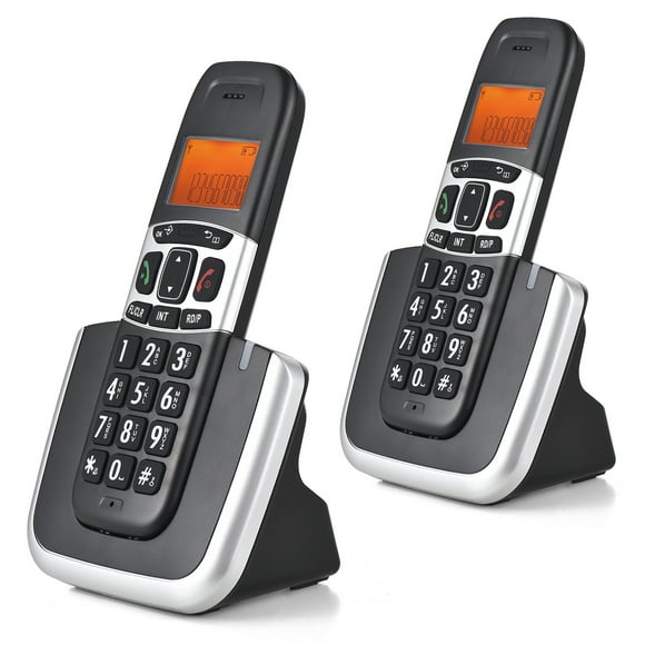 Bisofice Wireless Business Office Home Intercom System with 2 Handsets & Bases, 16 Languages, Conference Call, Dialing Barring, 4 Batteries, 100-240V US Plug