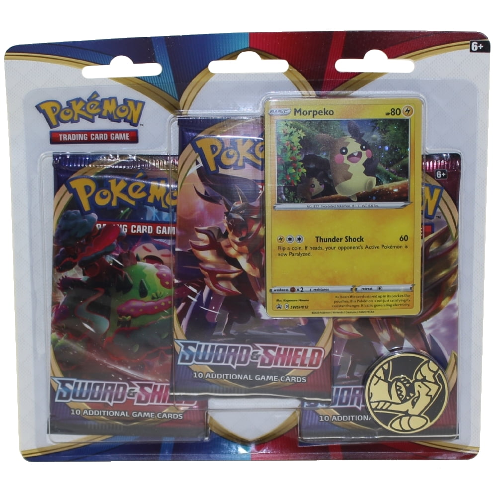 Pokemon Cards Sword Shield Morpeko Blister Pack 3 Boosters 1 Coin 1 Foil Walmart Com Walmart Com Pokemon Cards Sword Shield Morpeko Blister Pack 3 Boosters 1 Coin 1 Foil Walmart Com Walmart Com