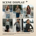 thumbnail image 6 of LWP Women's Ribbed Turtleneck Sweater Long Sleeve Stretchy Fall Winter Undershirts, 6 of 9