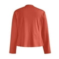 thumbnail image 6 of YDFCWXW Womens Open Front Work Blazer Long Sleeve Office Jacket Solid Color Cardigans with Zipper Pockets Orange, 3XL, 6 of 6