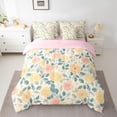 thumbnail image 2 of Feelyou Flower Floral Bedding Comforter Set 7pcs for Women, Romantic Rose King Bedding Sets, Vintage Fashion Style Reversible Bed Sheets, Lightweight Room Decor, 2 of 7