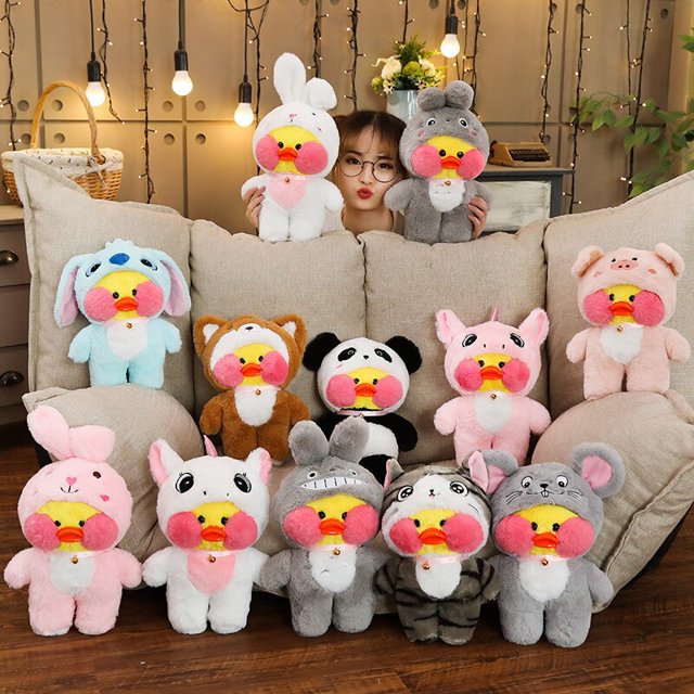 Hyaluronic acid duckling stuffed animal turns into yellow duckling home decoration for girls and children's birthday gift zhangyuxiang LED