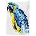 thumbnail image 3 of Ambesonne Animal Tablecloth Rectangular Table Cover, Exotic Parrot Painting, 60"x84", Pale Blue Navy Blue, 3 of 4