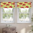 thumbnail image 2 of LALILO Kitchen Curtain Valance Origami Zombie Scary Pumpkin Rod Pocket Window Curtain 52"x 18" Set of 2, 2 of 7