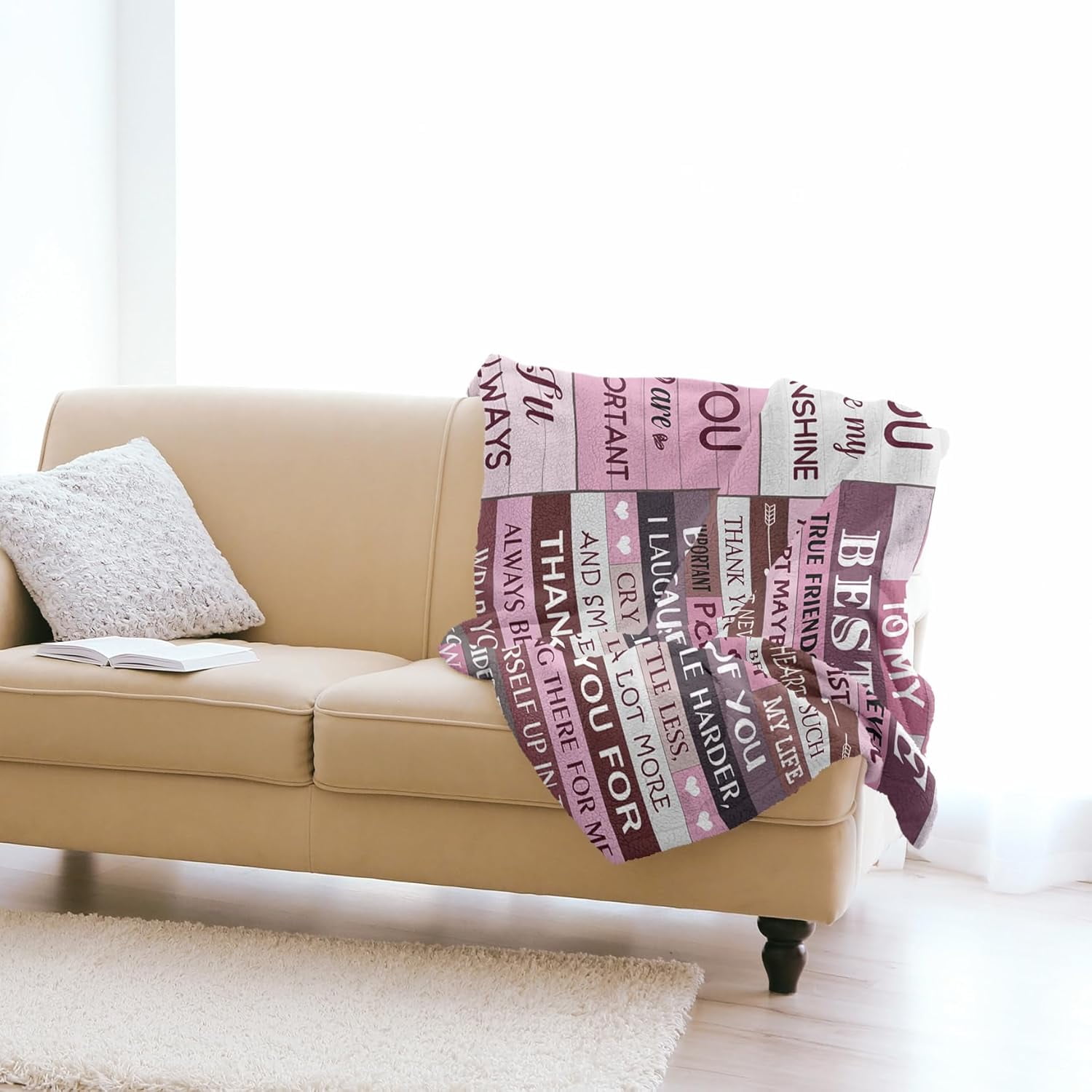 Best Friend Birthday Gifts, Bestie Gifts for Women, Friendship Present, Soul Sister Gifts Ideas Blanket