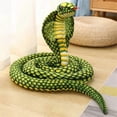 thumbnail image 2 of Poupée Simulation Cobra Jouet en Peluche Longue Poupée Python Poupée Chiffon Zodiaque Serpent Enroulé Faux Serpent Accessoires 80cm, 2 of 5
