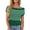 Green, variant on Essentials Womens Tees Tops Basic Shirts Off Shoulder Knit Short Sleeve Button Striped Pattern Casual Summer Pullover Workout Clothes Navy S