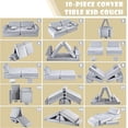 thumbnail image 4 of 10-Piece Children's Sofa Set, children's play sofa, children's sofa, playroom play sofa, modular children's sofa, which can stimulate children's imagination and logical thinking.(Grey), 4 of 7
