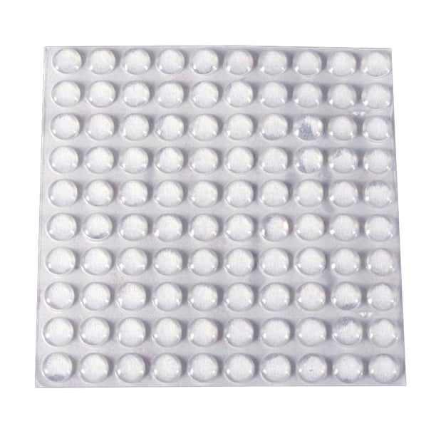100 topes de puerta anticolisión de silicona autoadhesivos para eliminar el ruido.