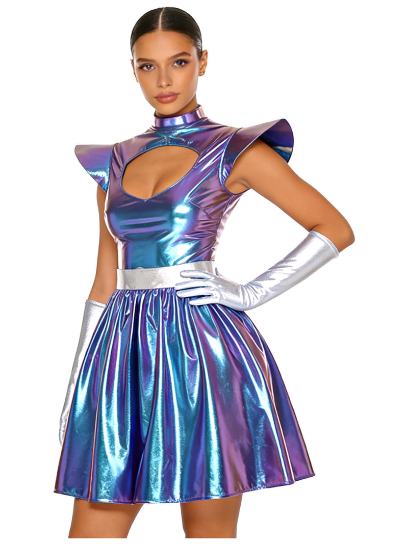 blue rave dress Sexy Outfits back design Blue Rave Outfit - J.