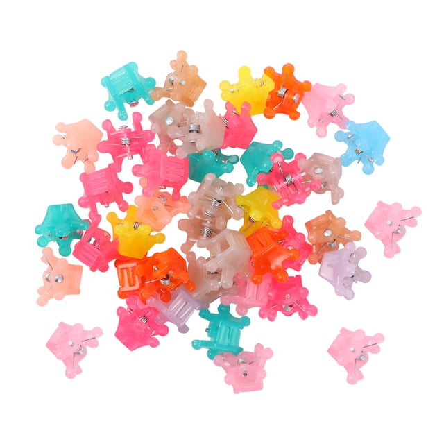 40 Pcs Pinces à Cheveux Mini pour Bébé, Adorables Pinces à Cheveux, Pinces à Cheveux (Couronne)