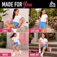 thumbnail image 3 of RBX Girls Athletic Shorts - Active Performance Mesh Jersey Gym Shorts Activewear for Outdoor Play, 3 of 7