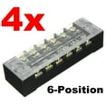 thumbnail image 2 of 600V 15A 6 Position Dual Row Wire Barrier Screw Terminal Connector Panel Block/Strip Bar TB-1506, 2 of 7