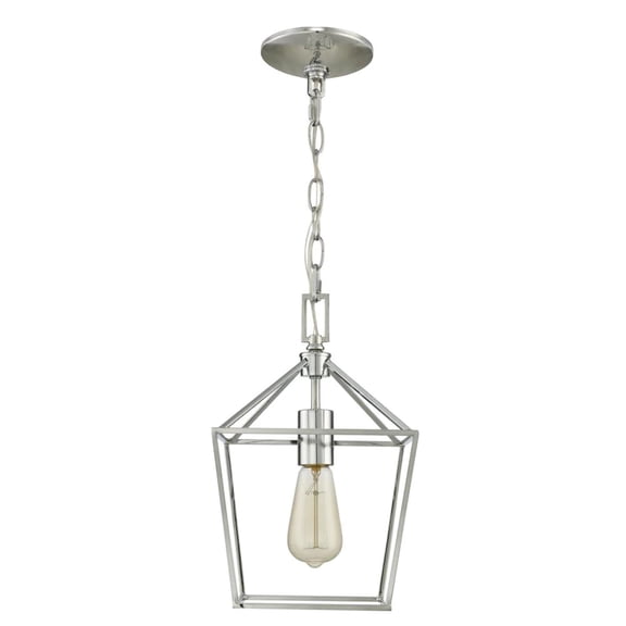 Weyburn 1-Light Caged Chrome Mini Pendant