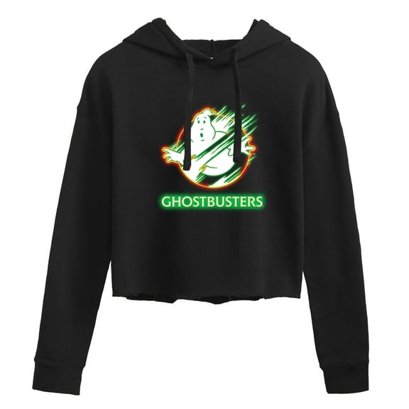 Ghostbusters 2 - Frozen Empire - Ghostbusters Neon - Ladies Cropped Hoodie