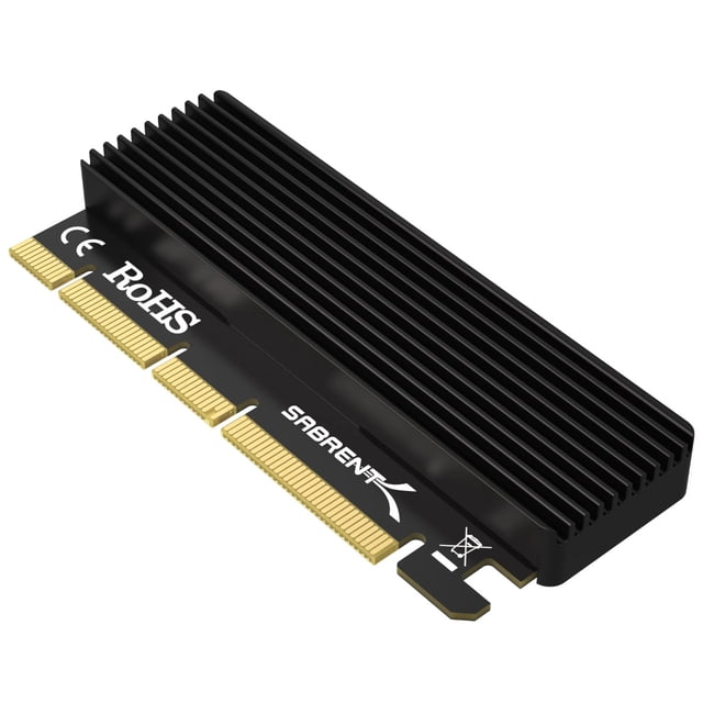 Adaptador Tarjeta SSD NVMe M.2 a PCIe SABRENT disipador calor aluminio