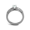 thumbnail image 3 of 1.64 Ct Round Cut and Baguettes Cz Stainless Steel Engagement Ring Women's Size 7, 3 of 5