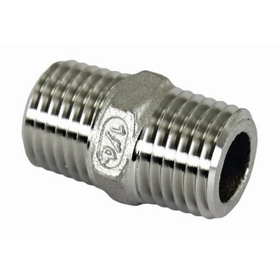 ISO Hex Nipple 1/4" Male NPT Ports