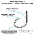 thumbnail image 2 of Harmony Fishing - Razor Series Inline Circle HD Hooks Non-Offset 2/0 10 Pack, 2 of 6