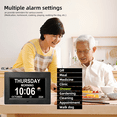 thumbnail image 3 of Memwake Dementia clock for seniors, 3 main interfaces, automatic dimming, multiple alarm settings,digital day clock for the elderly., 3 of 9