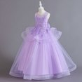 thumbnail image 4 of Godderr Kids Princess Dress Flower Girl Dresses for Wedding Tulle Dress 5-14Y Girls Special Occasion Dresses Junior Bridesmaid Dresses Pageant Dresses for Toddlers Dress Girls Formal Dress, 4 of 7