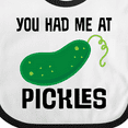 thumbnail image 4 of Inktastic You Had Me at Pickles Boys or Girls Baby Bib, 4 of 4