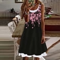 thumbnail image 1 of EGNMCR Robes d'Été Femmes Tendance 2024 Mode Femme Décontractée Sans Manches Imprimé Col Rond Faux Deux-Pièces Robe Débardeur pour Dames, 1 of 8