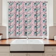 thumbnail image 2 of Ambesonne Exotic Kitchen Curtains, Pastel Tropical Summer Bird, 55"x45", Rose and Multicolor, 2 of 3