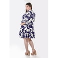 thumbnail image 3 of Vestido camisero con estampado floral Roman Fashion /Tallas Extras, 2659 (Azul flores) azul marino 38, 3 of 6