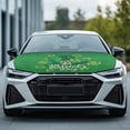 thumbnail image 2 of Uorisanigo St. Patrick's Day Green Hat Car Cover Removable Polyester Car Bonnet Banner Washable Soft Decoration Car Hood Flag Cover for Trucks, Car, SUV, or Van Automotive Accessories, 2 of 7
