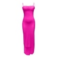 thumbnail image 5 of OSOLU Solid Color Women Summer Spaghetti Straps Floral Maxi Dress Bodycon Party Wedding Guest Dress Comfort Sundress Dresses For Women 2025 Elegant Classy, 5 of 5