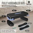 thumbnail image 3 of SAKAE Blue Exercise Step Platform Set with Ankle Weights & Measuring Tape, Adjustable Height 2 Level Risers Workout Step Trainer, Aerobic Steppers for Home Gym Exercise Fitness Workout, 3 of 9