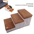 thumbnail image 4 of Folding Pet Steps, High Durability 3 Tiers Dog Steps Stable Support Easy Storage  for Small Dogs for High Bed Couch, 4 of 7