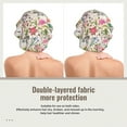 thumbnail image 2 of Pofeuu Bunny Floral Print Silk Bonnet for Sleeping, Satin Hair Bonnets, Soft Elastic Band Silk Sleep Cap, Hair Wrap, 2 of 6