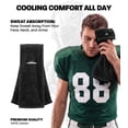 thumbnail image 2 of Exxact Sports Football Towel with Hook & Loop Fastener, Quarterback QB Sports Towel to Clean Hands, Visor and Gloves - Highly Absorbent, Quick Dry (Black), 2 of 7