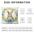 thumbnail image 5 of FUMJ  Easter Day Pillow Covers Gift, Bunny Floral Greenery Cushion Cover for Home Office, Sofa Bed Rabbit Double Sided Throw Pillow Covers, Easter Party Spring Holiday Decorations, 5 of 5