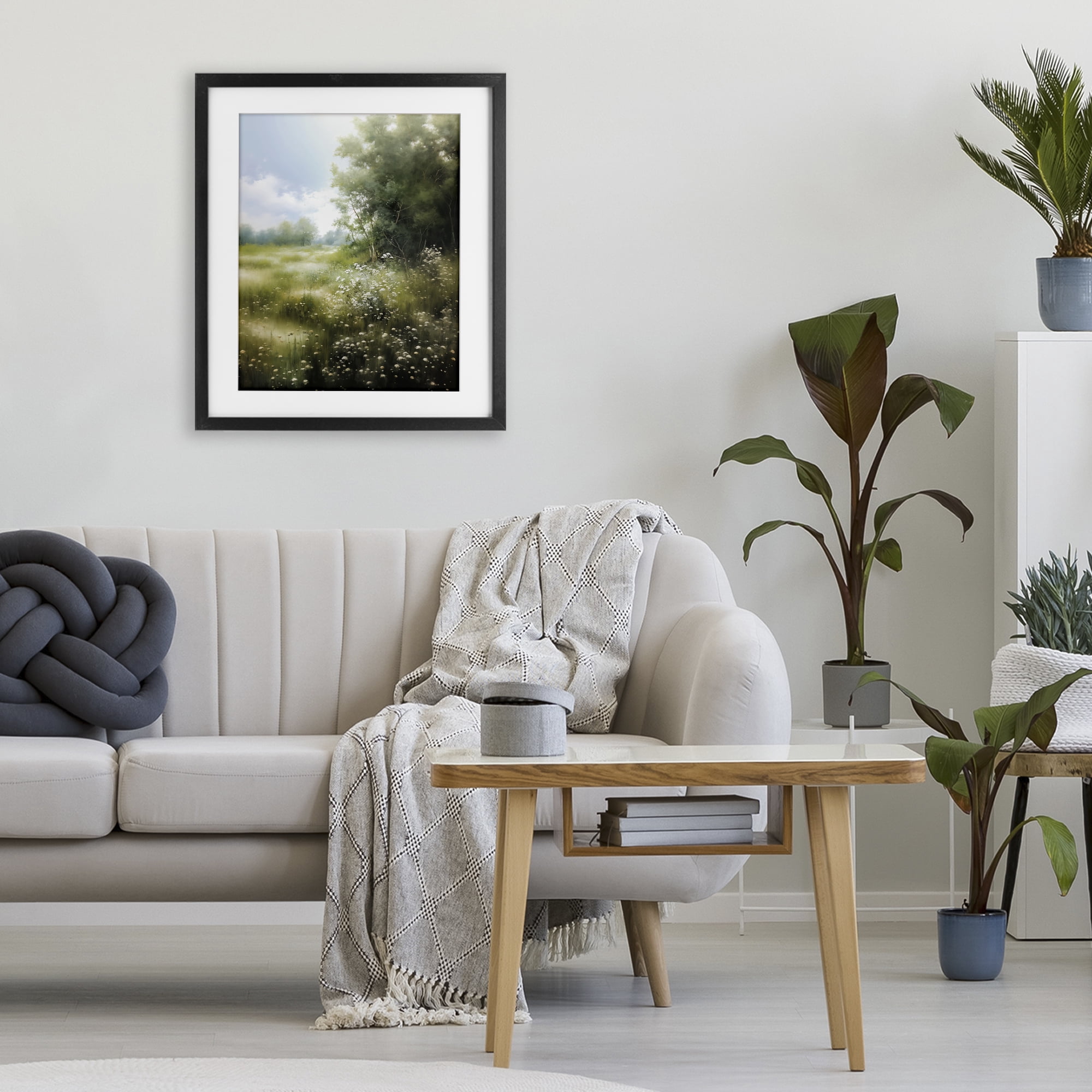 Stupell Industries Greener Pastures Landscape Black Framed Print Under Glass, design by Heidi Kuntz