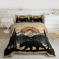 thumbnail image 2 of Manfei Rustic Bear Print Queen Comforter Set, Jungle Wildlife Bedding Comforter Set, Farmhouse Tree Botanical Reversible Bedding Set, Breathable Home Decor, 3pcs, 2 of 8