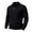 12#Black, variant on Men's Quarter Zip Sweater, Long Sleeve Solid Color Lightweight Collared Pullover, Fall Soft Warm Casual Top Khaki XL