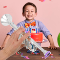 thumbnail image 4 of Children Instrument Toy Stage Performance Trumpet Prop Portable Musical Trumpet Toy Golden, 4 of 6
