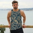 thumbnail image 6 of Fotbe Indian Paisley 2 Pattern Men's Quick Dry Workout Tank Top Gym Muscle Tee Fitness Bodybuilding Sleeveless T Shirt Breathable Workout Shirt-X-Large, 6 of 9